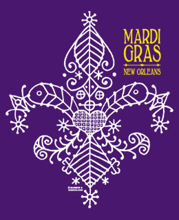 Fleur de Veve Mardi Gras t-shirt