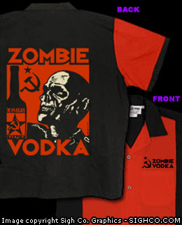 Zombie Vodka Bowling Shirt