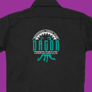 Lovecraft inspired work shirt with Esoteric Order of Dagon emblem