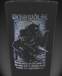 Wehrwolfe Dark smoked beer glass