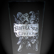 An etched glass from the most blasphemous bar in Dunwich