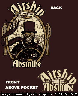 Airship Absinthe steampunk work shirt