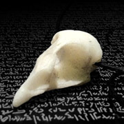 Quail skull, marble