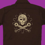 A Steampunk Jolly Roger for airship pirates.