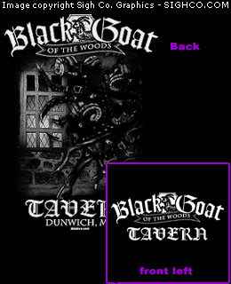 Black Goat of the Woods Tavern Work shirt