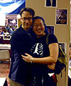 Gwen with Ted Raimi of Evil Dead 2 and Xena.
