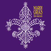 Mardi Gras Fleur de Lis Voodoo Veve purple t-shirt