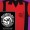 Miskatonic Cocktail Club on stylish red and black retro bowling shirt