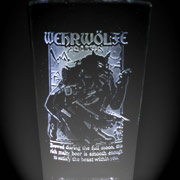 Your inner beast will love this beautifully etched beer glass.